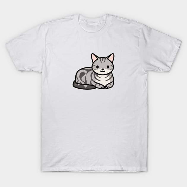 American Shorthair Cat T-Shirt by littlemandyart